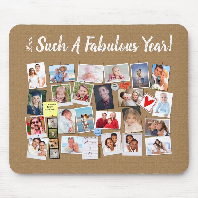 Fabulous Year Make Your Own Photo Cork Board Mouse Pad (Front)
