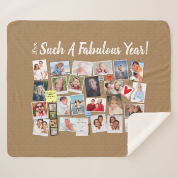 Fabulous Year Make Your Own Photo Cork Board Sherpa Blanket by teeloft at Zazzle
