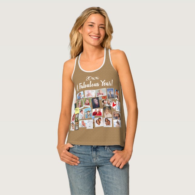 Fabulous Year Make Your Own Photo Cork Board Tank Top (Front Full)