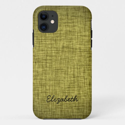 Fabulous Yellow Green Wood iPhone 11 Case