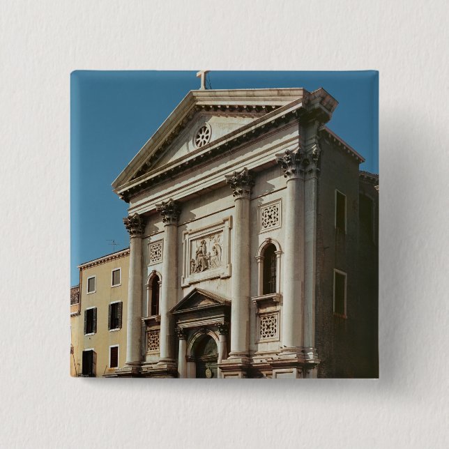 Facade of the Church of Santa Maria della Pinback Button (Front)