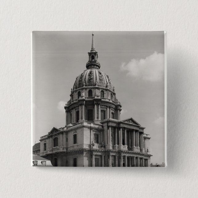 Facade of the Church of St. Louis Pinback Button (Front)