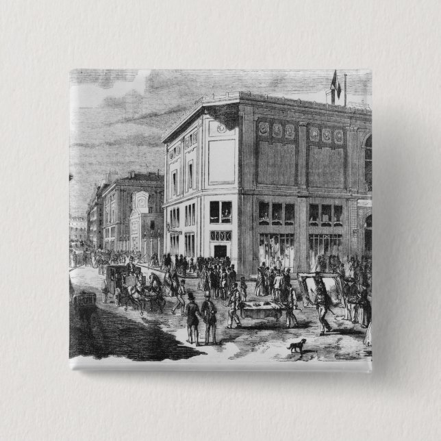 Facade of the Hotel Drouot, Paris, c.1852 (engravi Button (Front)