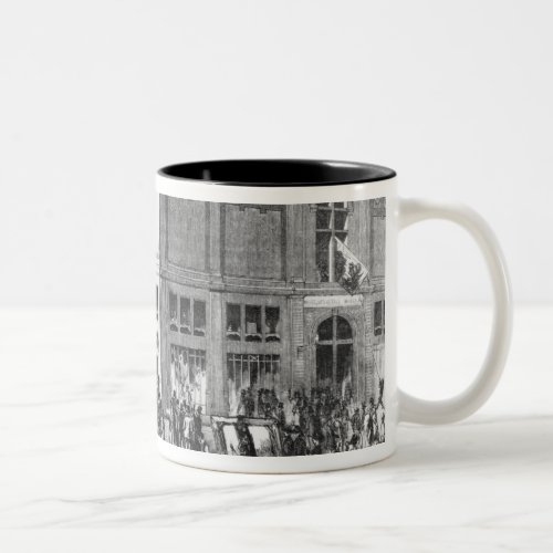 Facade of the Hotel Drouot Paris c1852 engravi Two_Tone Coffee Mug