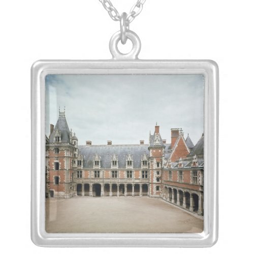 Facade of the Louis XII Wing 1498_1503 Silver Plated Necklace