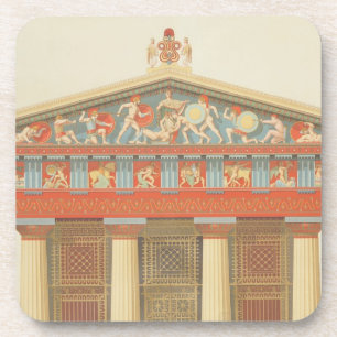 Facade of the Temple of Jupiter at Aegina (323-27 Drink Coaster
