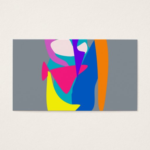 Customizable Face 2 Gray Business Card Template