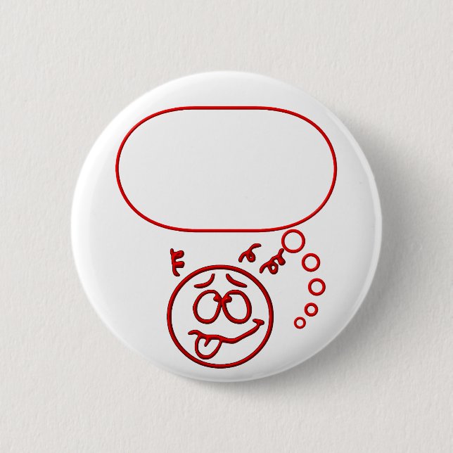 Face #3 (with speech bubble) button (Front)