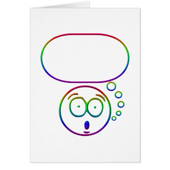 Face #7 (with speech bubble) card