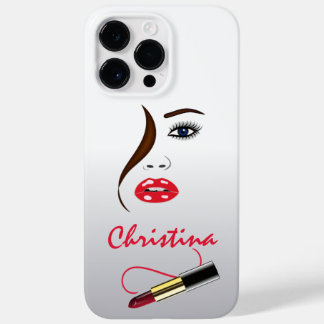 Face and Lipstick Kiss Mirror Case-Mate iPhone 14 Pro Max Case