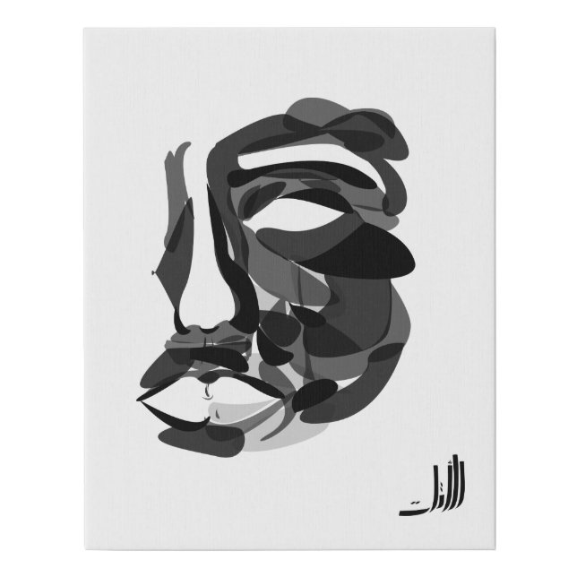 face artwork faux canvas print (Front)