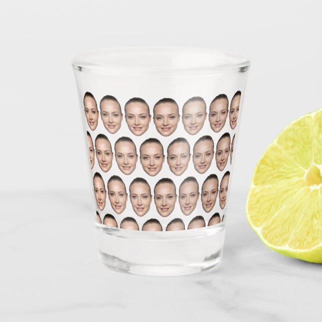Face birthday, Custom party favors, Adult party  Shot Glass (Front)