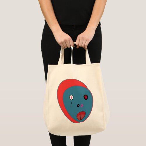 Face blue and red Tote Bag