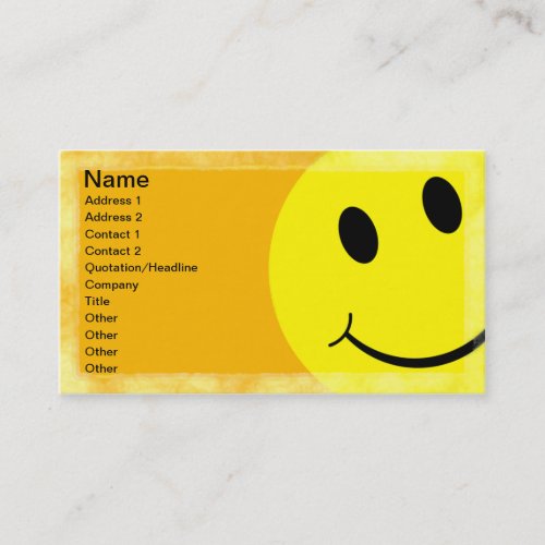 Smiley Face Business Card Template