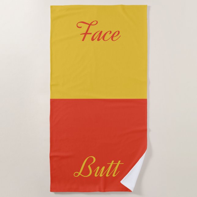 Face Butt Beach Towel (Front)