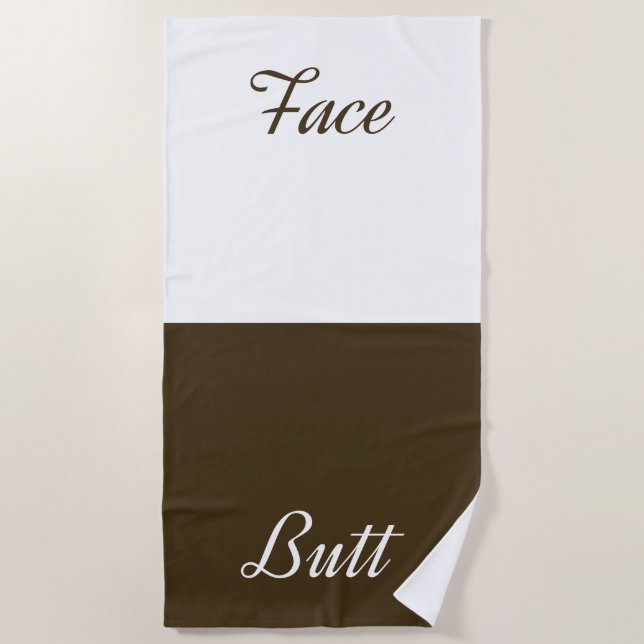 Face Butt Beach Towel (Front)