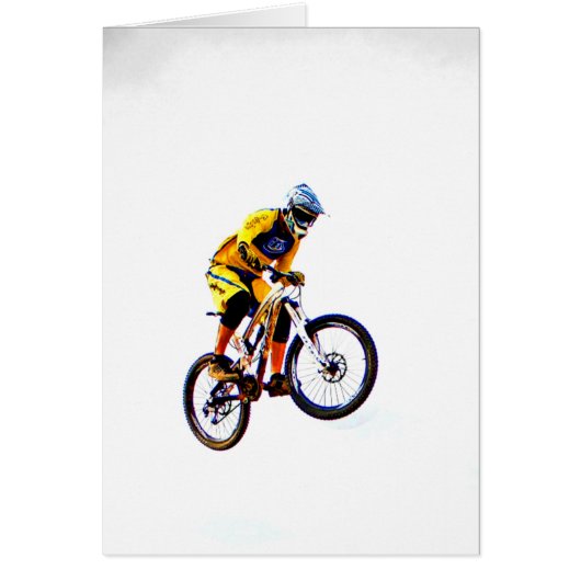 face challenging bravely utah Mountain biking Cards (Front)