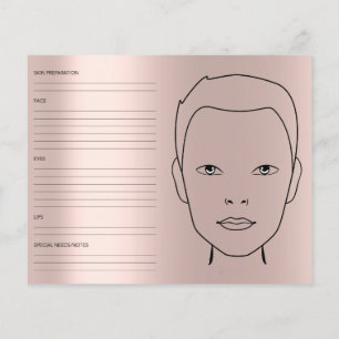 Face Chart Gender Neutral Cosmetologist Makeup Art Flyer