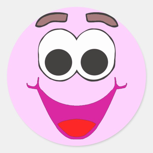 Face" Classic Round Sticker (Front)