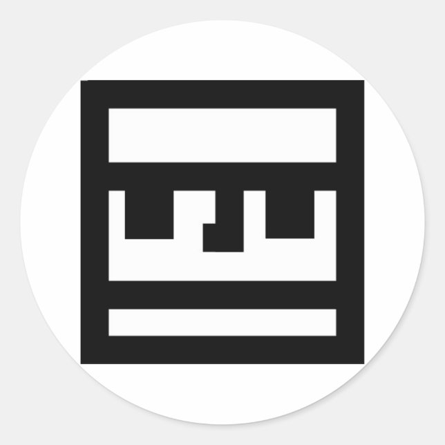 face classic round sticker (Front)