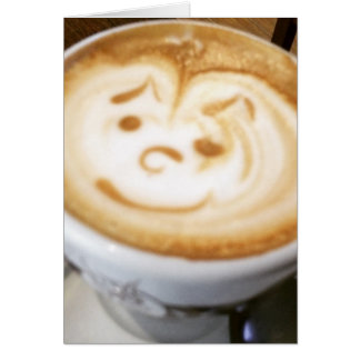 Face Coffee Latte Cards