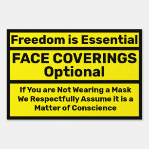 Face Coverings Optional -Medical Exempt Sign