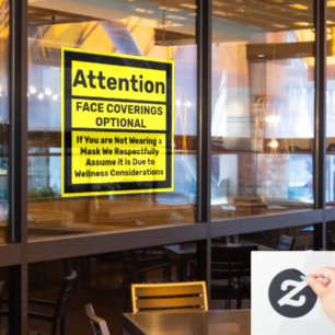 Face Coverings Policy Wellness Exempt Window Cling