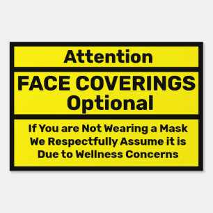 Face Coverings Required -Medical Exempt Sign