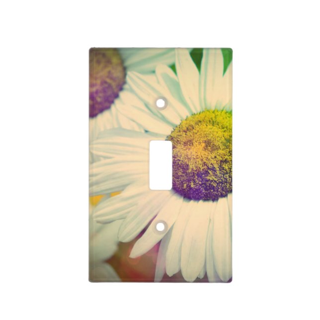 Face Daisy Art Light Switch Cover (Front)