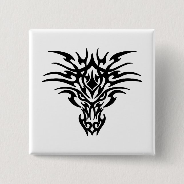 Face-Dragon-Tattoo Button (Front)