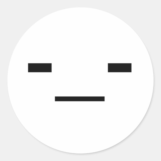 Face-flat Classic Round Sticker (Front)