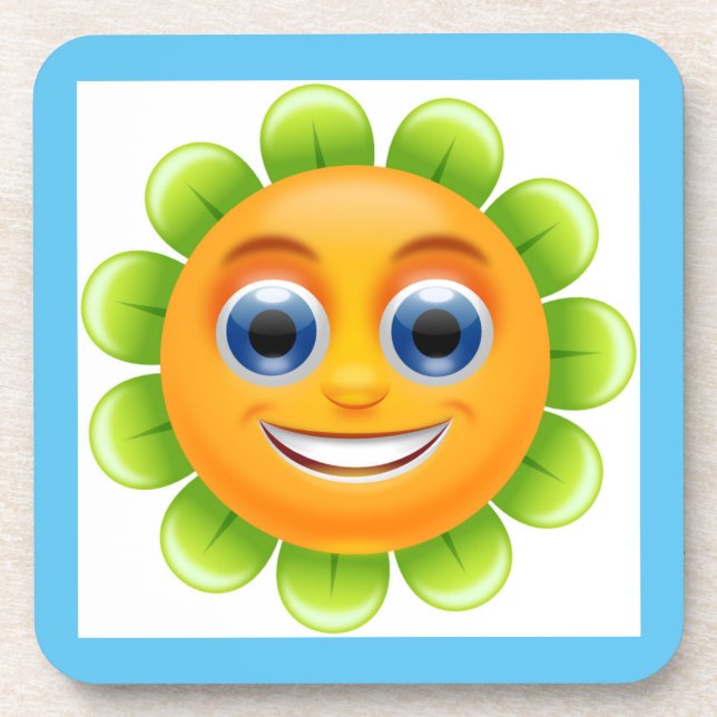 FACE FLOWER BEVERAGE COASTER (Front)