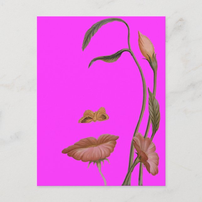 Face Flower Illusion Postcard (Front)