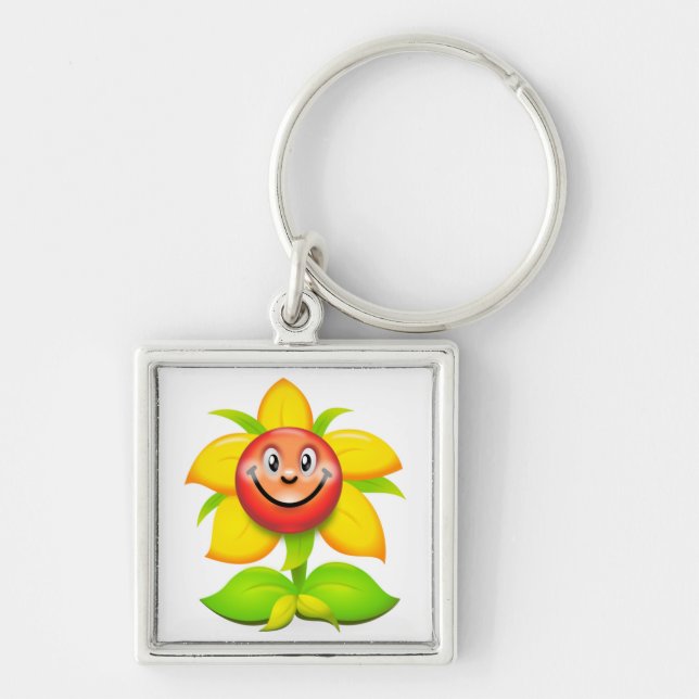 FACE FLOWER KEYCHAIN (Front)