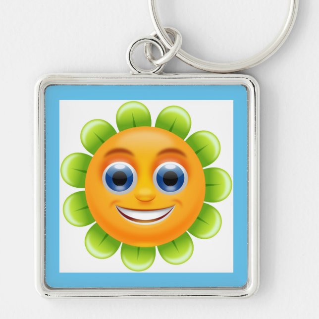 FACE FLOWER KEYCHAIN (Front)