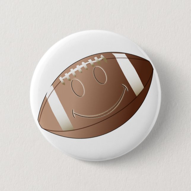 FACE FOOTBALL PINBACK BUTTON (Front)