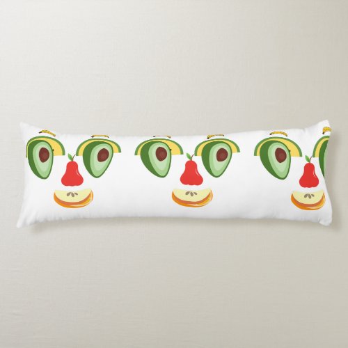 face full of natural expressions of happiness body pillow
