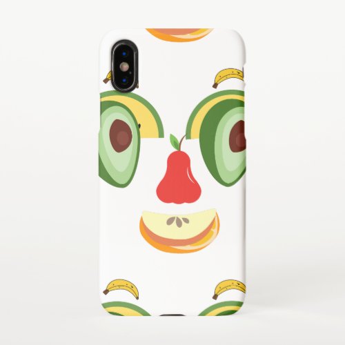 face full of natural expressions of happiness iPhone x case