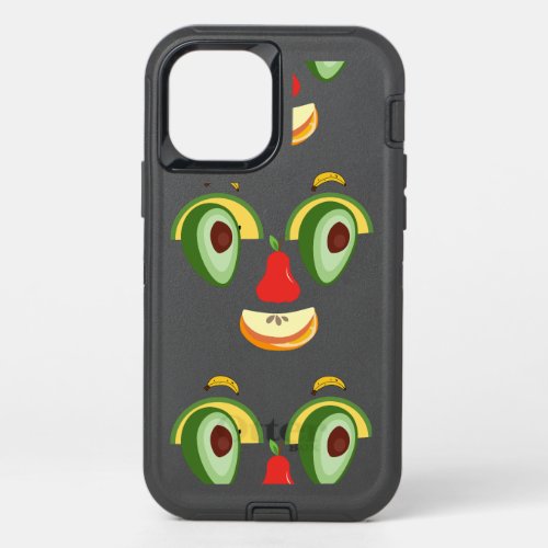 face full of natural expressions of happiness  OtterBox defender iPhone 12 case