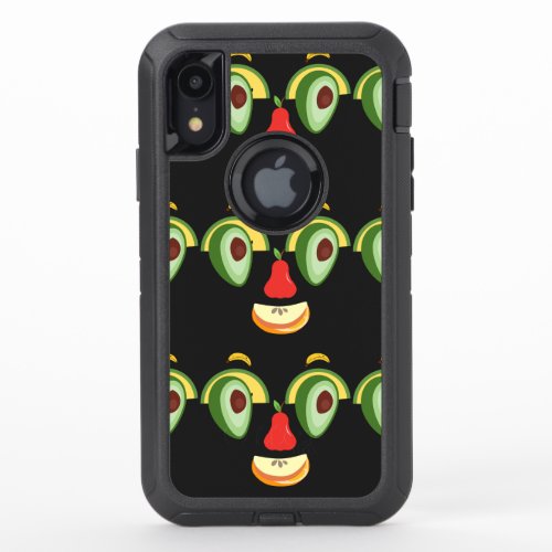 face full of natural expressions of happiness OtterBox defender iPhone XR case