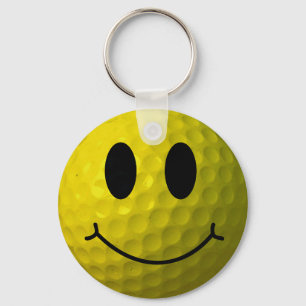 Face Golf Ball Keychain