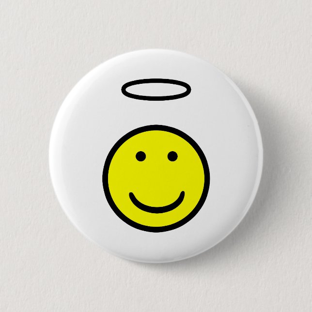 Face Halo Pinback Button (Front)