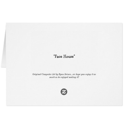 Face House card (Back Horizontal)