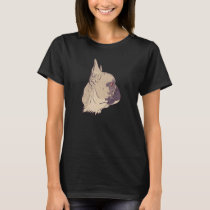 Face Illustration Of A Cute French Bully Bulldog T-Shirt