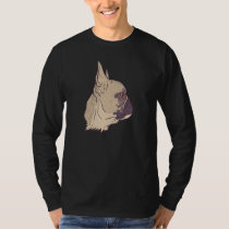 Face Illustration Of A Cute French Bully Bulldog T-Shirt