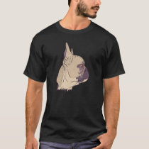 Face Illustration Of A Cute French Bully Bulldog T-Shirt