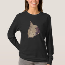 Face Illustration Of A Cute French Bully Bulldog T-Shirt