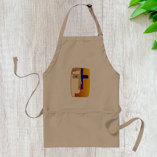 Face In A Cross Apron
