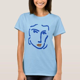 Face In Blue T-Shirt