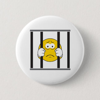 Face in Jail Pinback Button